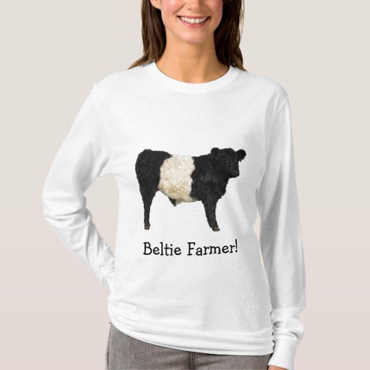 Prachtige Belted Galloway Steer Cutout T-Shirt (Voorkant)