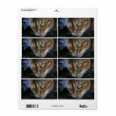 Prachtige Bengal Cat Etiket (Full Sheet)