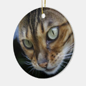 Prachtige Bengal Cat Keramisch Ornament (Links)