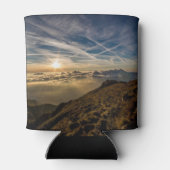 Prachtige berg zonsondergang blikjeskoeler (Achterkant)