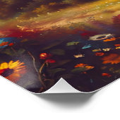 Prachtige bergen en een magische rivier perfect poster (Hoek)