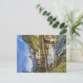 Prachtige bergen met kerk briefkaart (Staand voorkant)