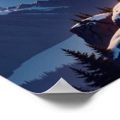 Prachtige berglandschap illustratie poster (Hoek)