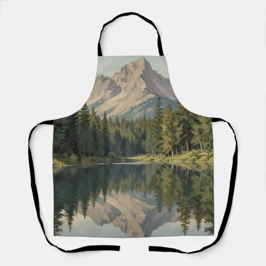 Prachtige Bergmeerreflectie Schort (Voorkant)