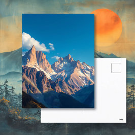 Prachtige bergtop briefkaart