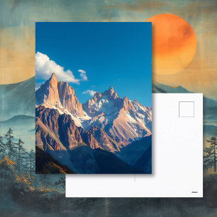 Prachtige bergtop briefkaart