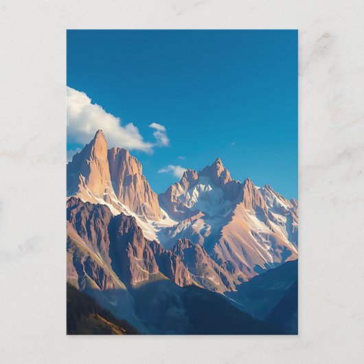 Prachtige bergtop briefkaart (Voorkant)