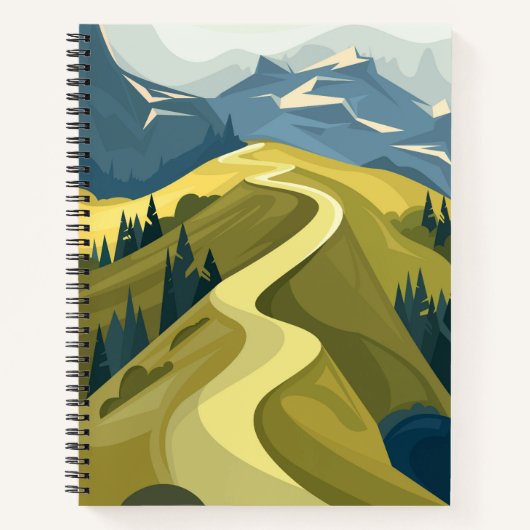 Prachtige bergweg notitieboek (Voorkant)