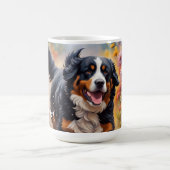 Prachtige Berner Berg Hond & Bloemen Koffiemok (Center)