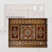 Prachtige beroemde moeder-van-pearl inlay-werk, Da Briefkaart (Voorkant / Achterkant)