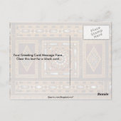 Prachtige beroemde moeder-van-pearl inlay-werk, Da Briefkaart (Achterkant)