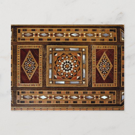 Prachtige beroemde moeder-van-pearl inlay-werk, Da Briefkaart (Voorkant)