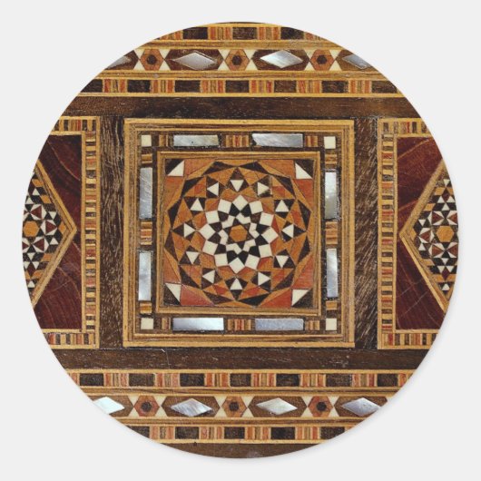 Prachtige beroemde moeder-van-pearl inlay-werk, Da Ronde Sticker (Voorkant)