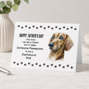 Prachtige Beste Dachshund Hond Vader Verjaardag Feestdagen Kaart