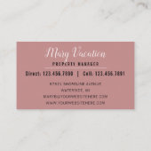 Prachtige beukenverf visitekaartje (Achterkant)