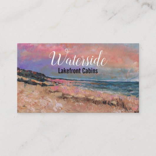 Prachtige beukenverf visitekaartje (Voorkant)