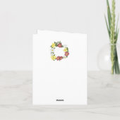 Prachtige bewerkbare wilde roos kaart (Achterkant)