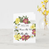 Prachtige bewerkbare wilde roos kaart (Gele Bloem)