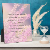 Prachtige bijbelprijsopgave met roze bloemen fotoplaat (Zijkant)