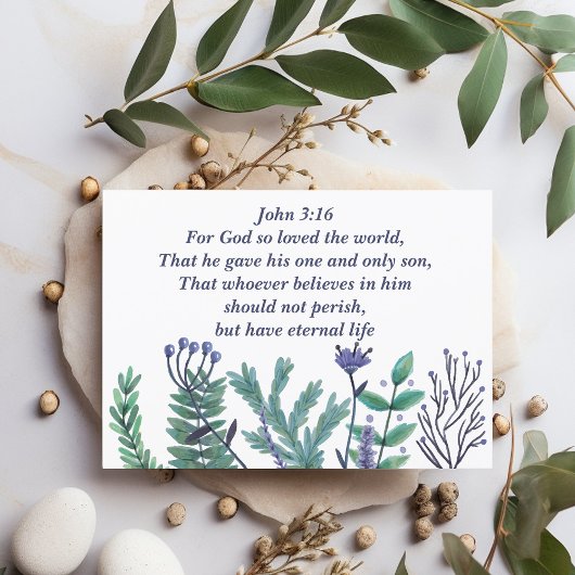 Prachtige bijbelse John 3:16 Religieuze Pasen Feestdagenkaart