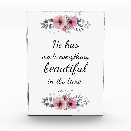 Prachtige Bijbelse Quote Christelijk geloof Fotoblokken (Voorkant)