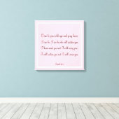 Prachtige Bijbelse Quote Isaiah 46:4 Canvas Afdruk (Insitu (Houten vloer))