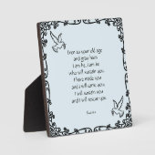 Prachtige Bijbelse Quote Isaiah 46:4 Fotoplaat (Voorkant)