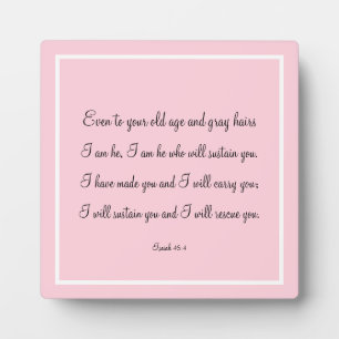Prachtige Bijbelse Quote Isaiah 46:4 Fotoplaat