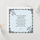 Prachtige Bijbelse Quote Isaiah 46:4 Kaart (Voorkant / Achterkant in situ)