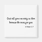 Prachtige Bijbelse Verse over Vredeszwart en wit Magneet (Voorkant)