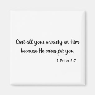 Prachtige Bijbelse Verse over Vredeszwart en wit Magneet