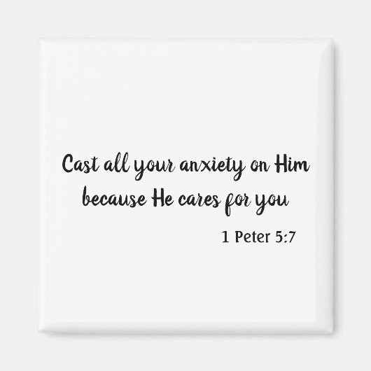 Prachtige Bijbelse Verse over Vredeszwart en wit Magneet (Voorkant)