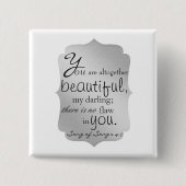 Prachtige bijbelse versie vierkante button 5,1 cm (Voorkant)