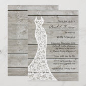 Prachtige bijtende bridal-douche kaart (Voorkant / Achterkant)