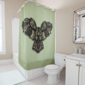 Prachtige bijtende oowl douchegordijn (In situ)