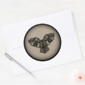Prachtige bijtende oowl ronde sticker (Envelop)
