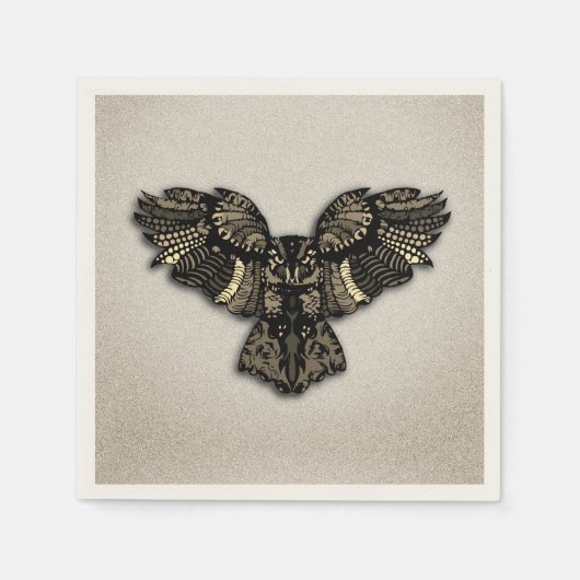 Prachtige bijtende oowl servet (Voorkant)