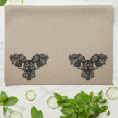 Prachtige bijtende oowl theedoek (Gevouwen)