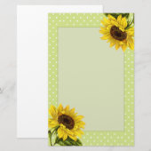 Prachtige bijtende zonneschermen en groene pokadot briefpapier (Voorkant / Achterkant)