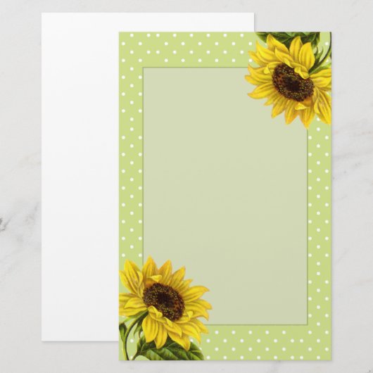 Prachtige bijtende zonneschermen en groene pokadot briefpapier (Voorkant / Achterkant)