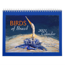 Prachtige "BIRDS of Brazilië" kalender 2021