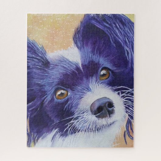 Prachtige Black Papillon Puppy Legpuzzel (Verticaal)