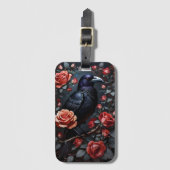 Prachtige Black Raven Roos tuin Bagagelabel (Voorkant (verticaal))