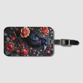 Prachtige Black Raven Roos tuin Bagagelabel