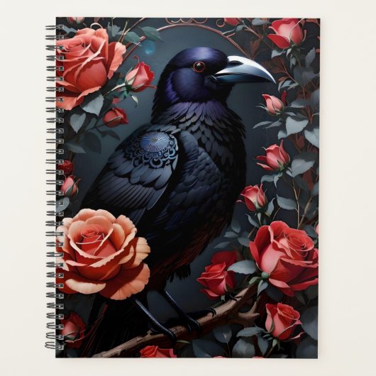 Prachtige Black Raven Roos tuin Planner (Voorkant)