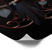 Prachtige Black Raven Roos tuin Poster (Hoek)