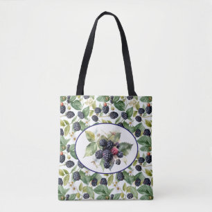 Prachtige Blackberries waterverf kunst Tote Bag