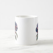 Prachtige  blauw en magenta orchidee koffiemok (Center)