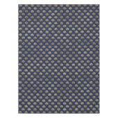Prachtige Blauw en Metallic Gouden Shell Home Deco Tafelkleed (Voorkant)