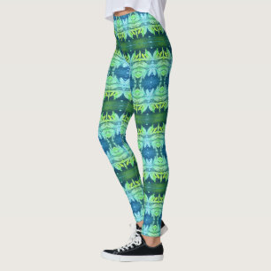 Prachtige blauw gedrukte Leggings voor Herfst